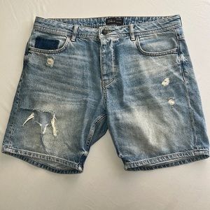 Altered Mens denim short.